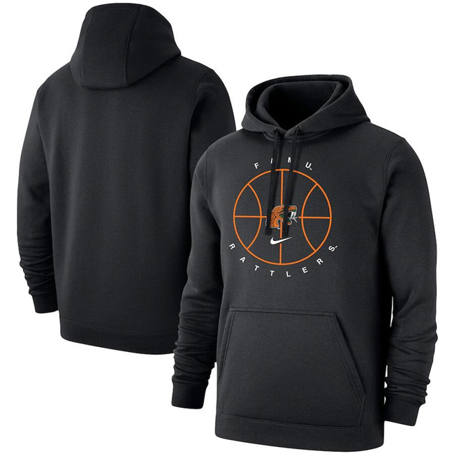 Men's Black Florida A&M Rattlers Basketball Icon Club Fleece Pullover Hoodie